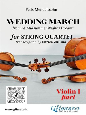 cover image of Violin I part of "Wedding March" by Mendelssohn for String Quartet